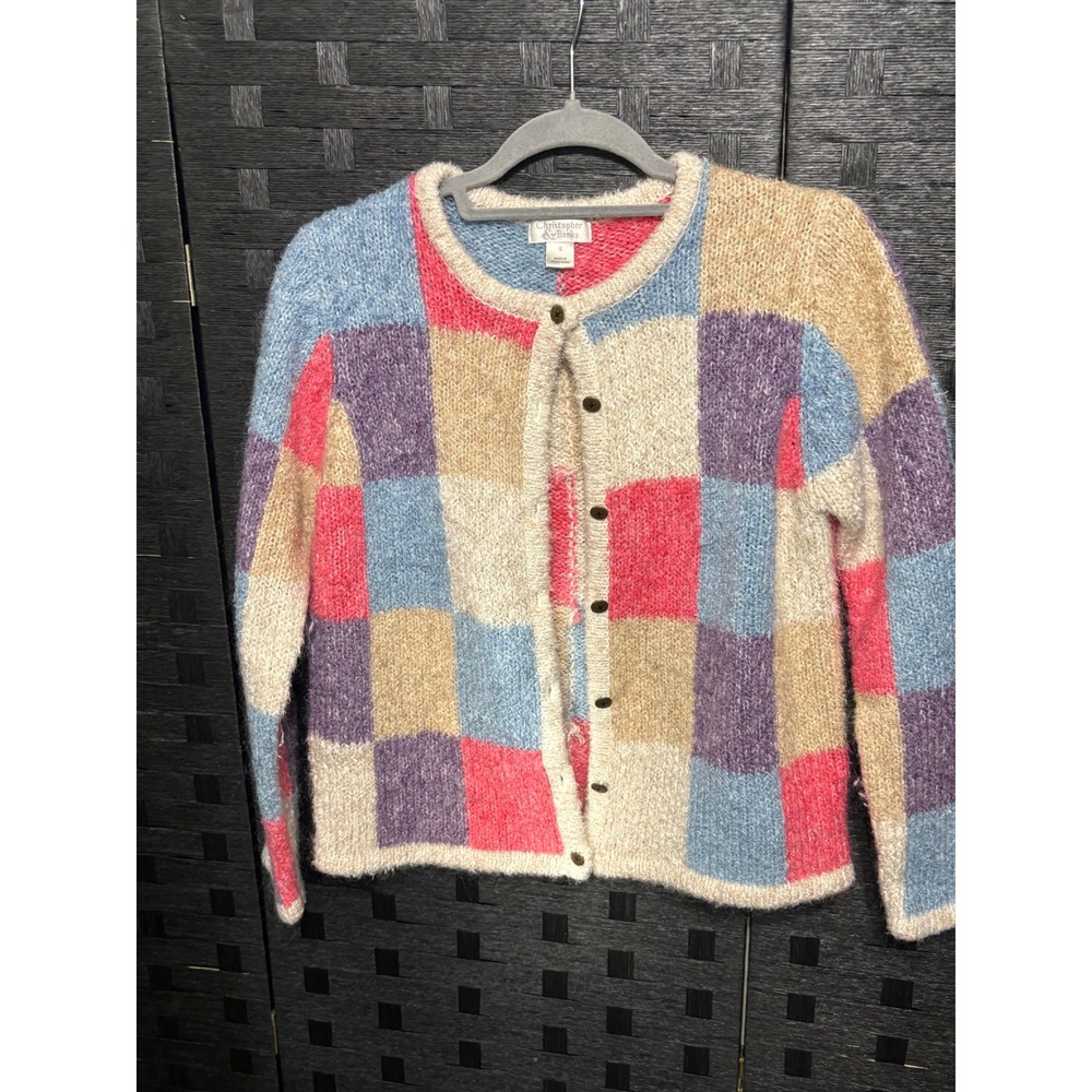Christopher & Banks acrylic/ mohair cardigan sweater size small
